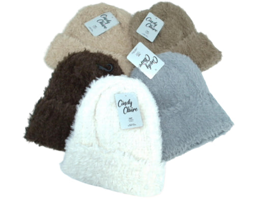 Winter Hat Fur Lined Assorted Colours Cindy Claire