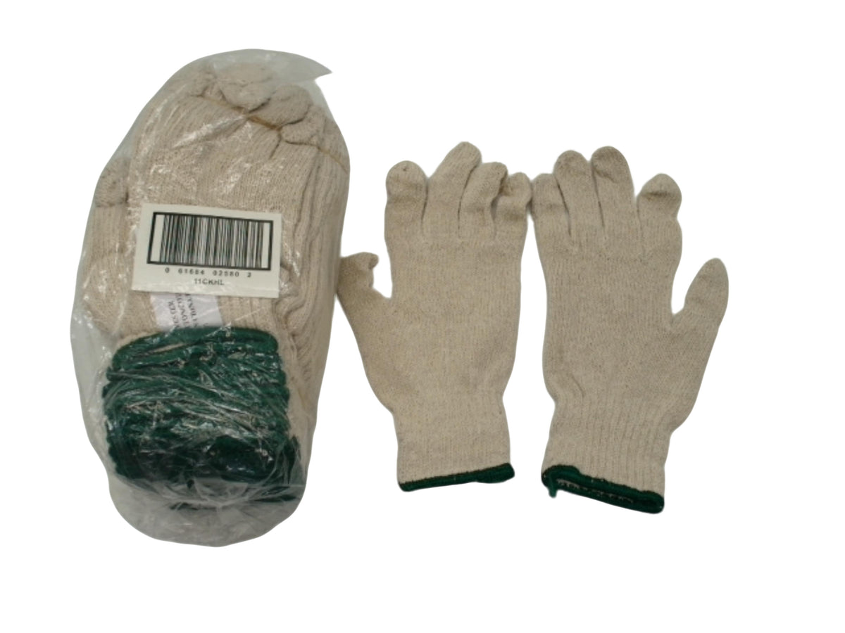 String Knit Cotton Gloves Unbleached 12 Pairs (ENDCAP)(PROMO)($99.99/case of 25)
