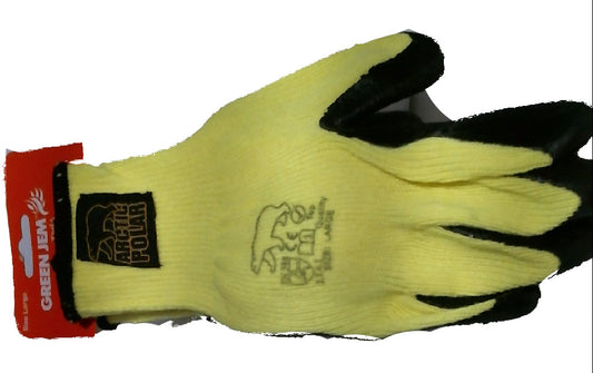 Gloves Latex/Acrylic Large High Vis. Yellow/Black Arctic Polar