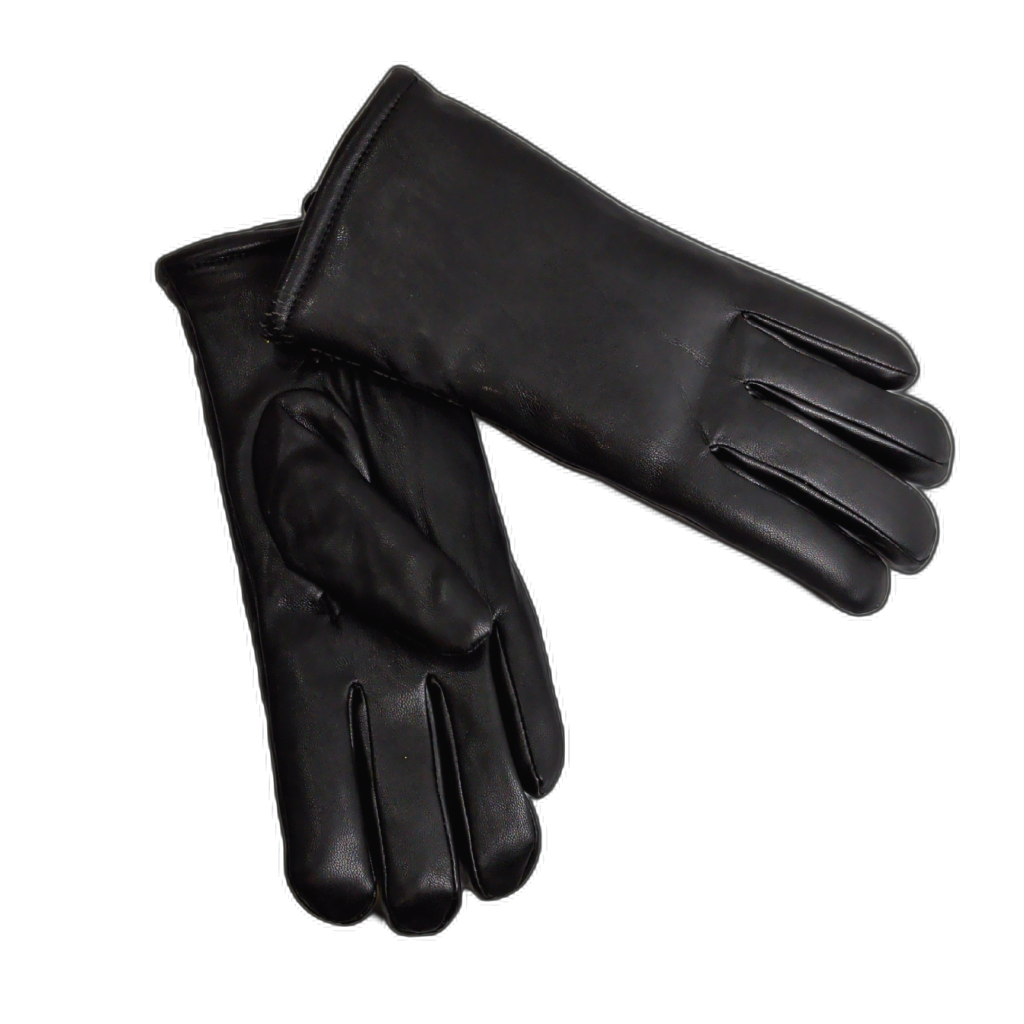Ladie's Pu Gloves Black Assorted Sizes