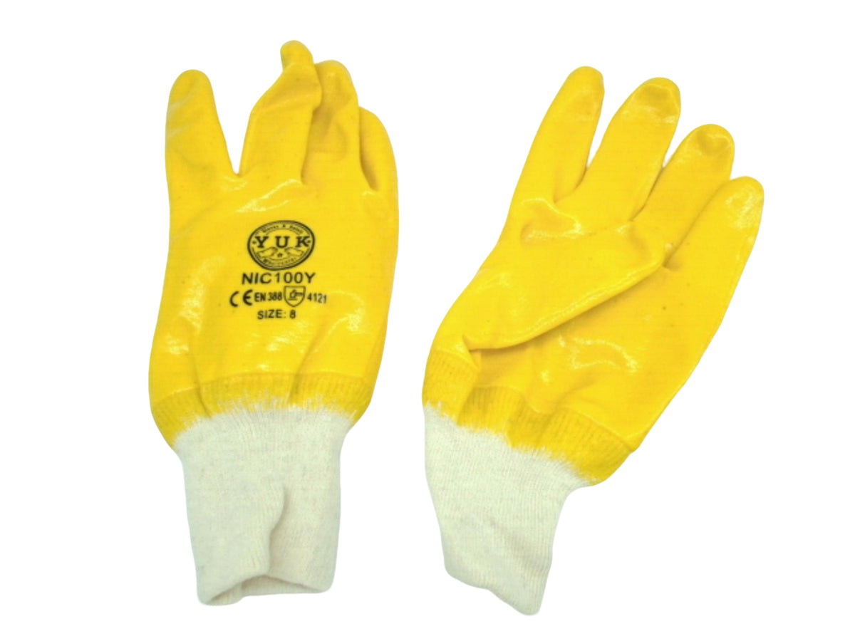 Gants en nitrile entièrement enduits jaunes (ou 9,99 $/12 paires)