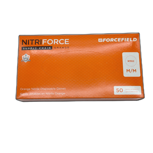 Nitrile Gloves Disposable Medium 50pk 6mm Thickness Nitriforce Forcefield (or 3/$19.99)