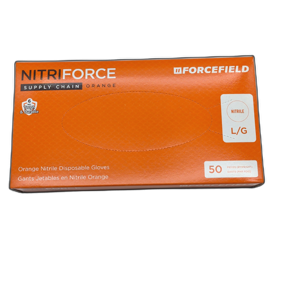 Nitrile Gloves Disposable Large 50pk 6mm Thickness Nitriforce Forcefield (or 3/$19.99)