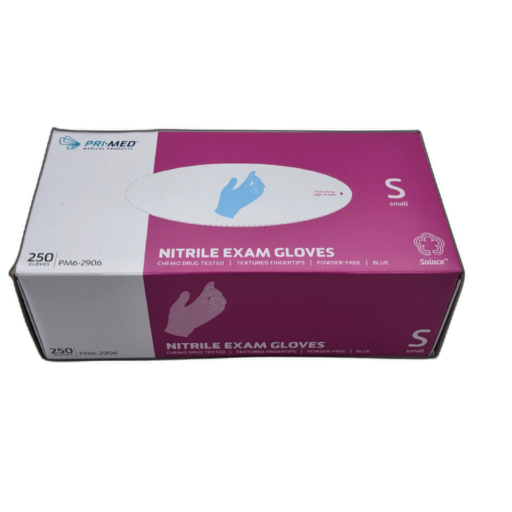 Nitirile Gloves Blue Powder Free Small 250pc. Pri Med