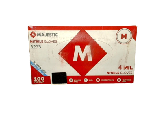 Nitrile Gloves 100pk. Medium Blue