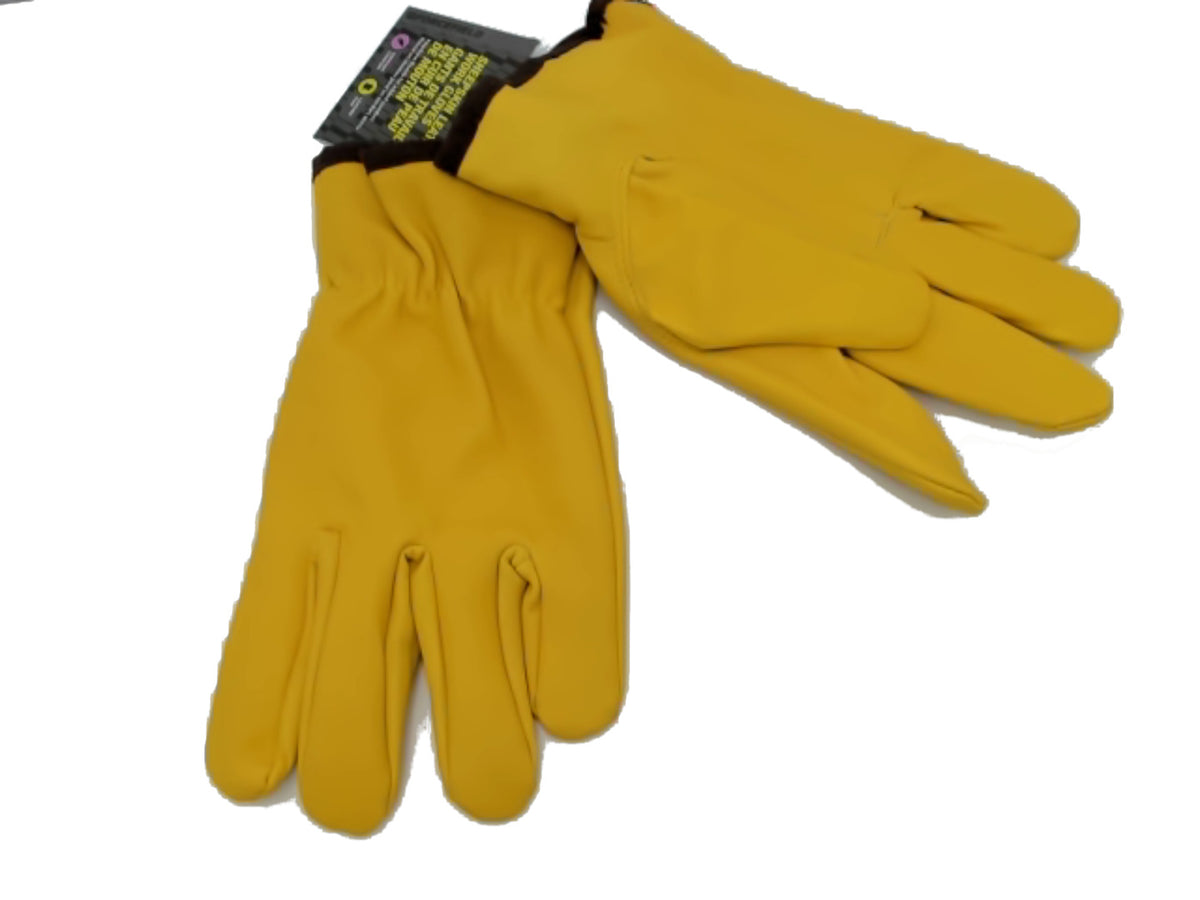 Gants de travail Driver en cuir de mouton grande taille jaunes (ou 2 pour 9,99 $)