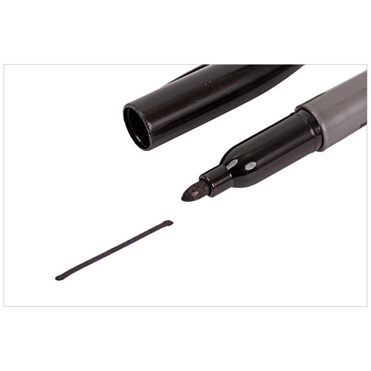 Markers 2Pk Fine Point Permanent Black color Office Works - Additional View