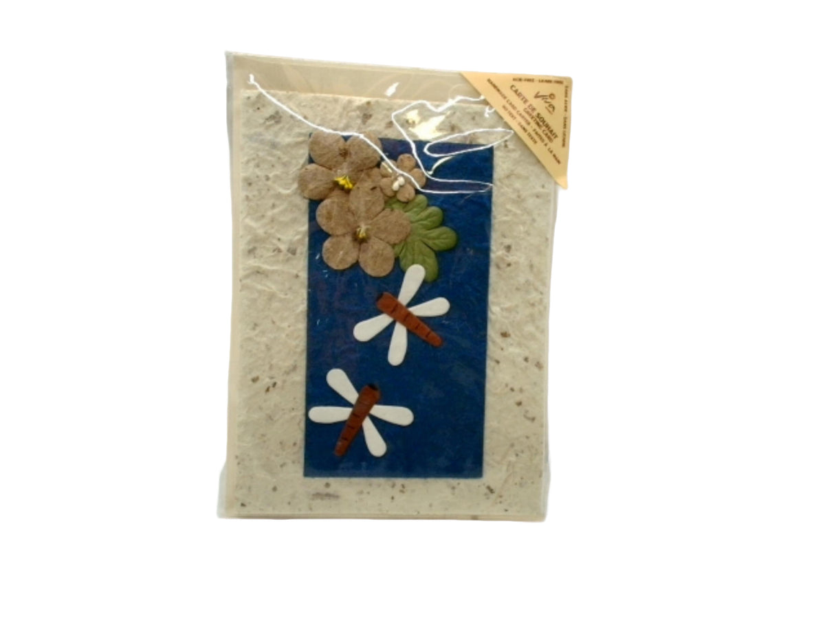 Cartes cadeaux artisanales en papier de mûrier ass. (paquets individuels)