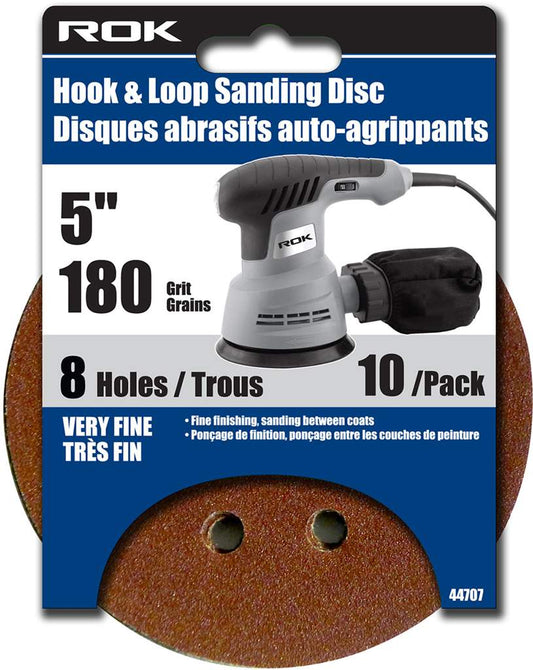Sanding disc 5 inch 10 pc 180 grit hook and loop