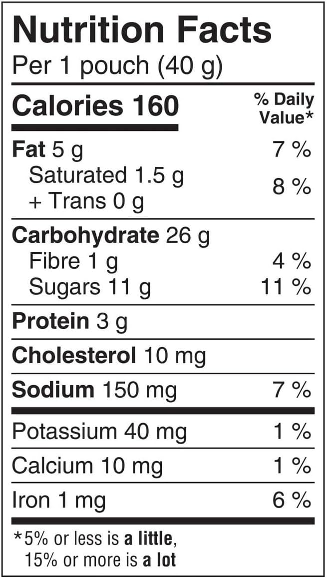 Bear Paws Cookies Maple 240g. 6 Pouches x 2 Cookies Dare