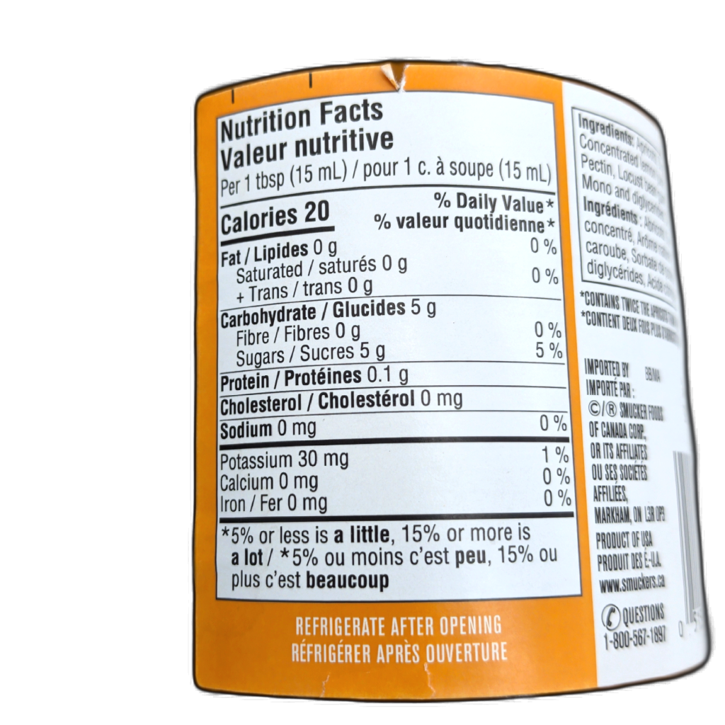 Apricot Fruit Spread Double Fruit 390mL Smucker's - Additional View