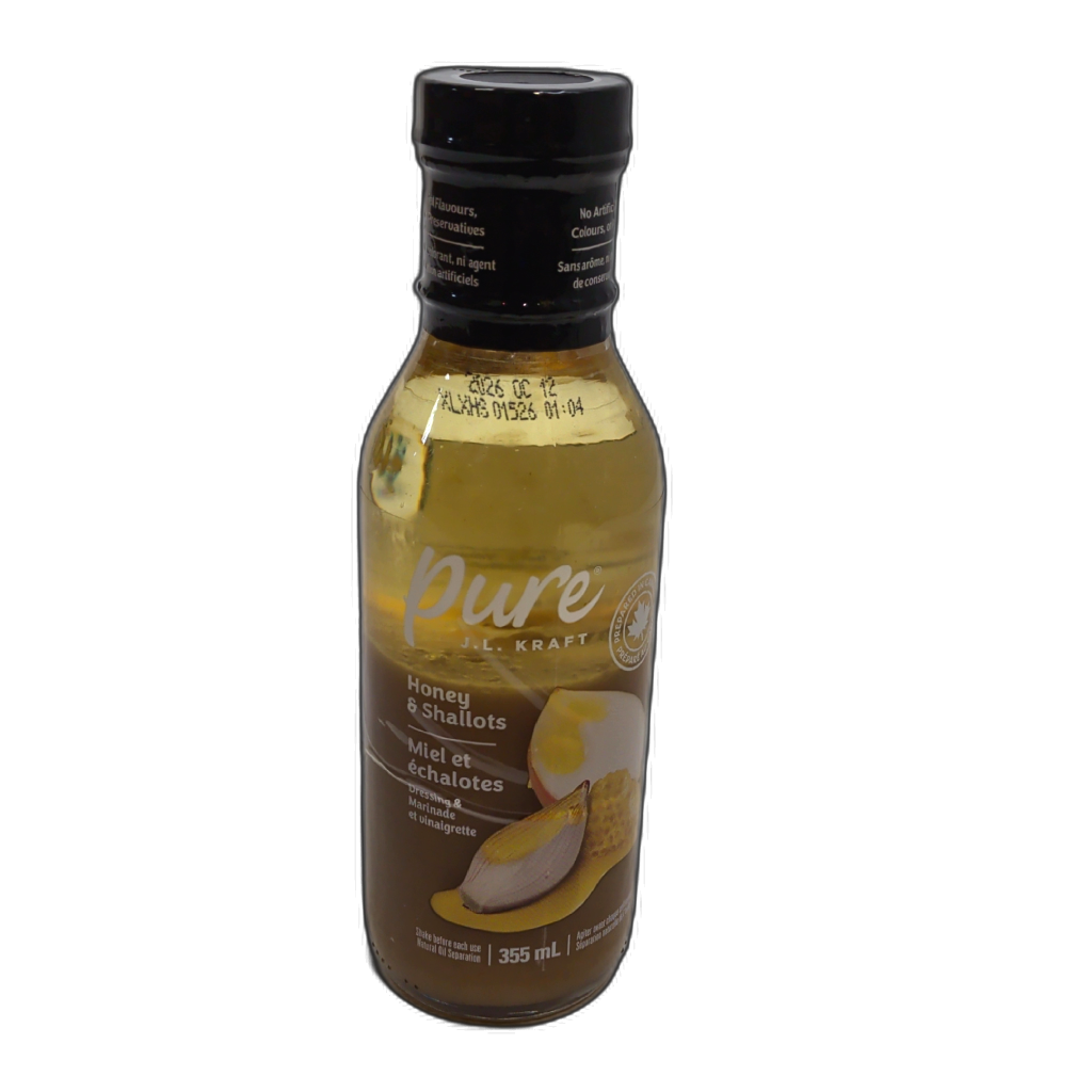 Honey & Shallots Dressing & Marinade 355mL Pure J.L. Kraft BB-2026-10-12