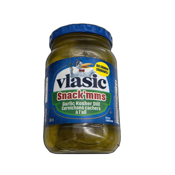 3 for $7.99 Vlasic Snack'mms Garlic Kosher Dill Pickles 500ml