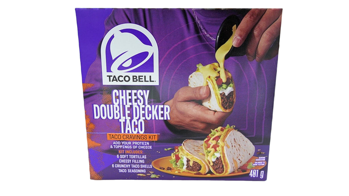 Taco Bell Cheesy Double Decker Taco Cravings Kit 401g.