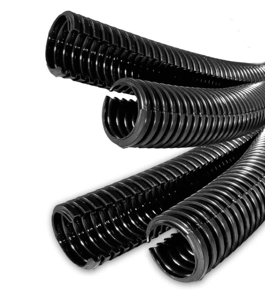 Gaine annelée fendue 1/2 pouce 13mm 25 pieds polyéthylène