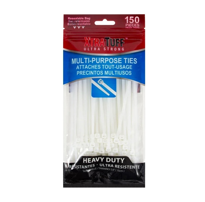 Cable Ties 5.9" 150 Pcs Xtra Tuff