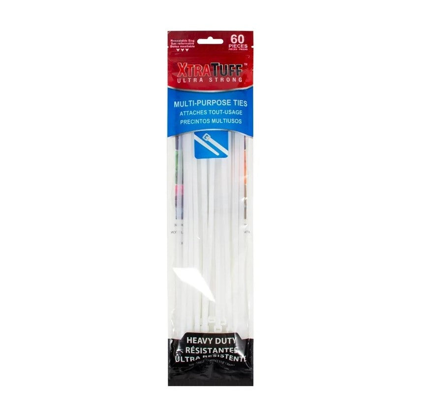 Cable Ties 11.8" 60 Pcs Xtra Tuff