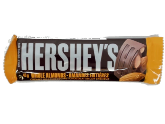 Hershey's Whole Almonds Chocolate Bar 43g.