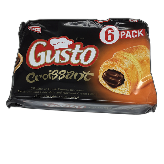 Gusto Croissant w/Chocolate & Hazelnut Cream Filling 6pk.