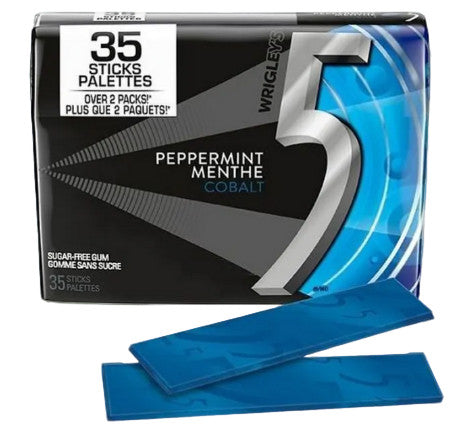 Five Gum Menthe poivrée Cobalt 15 bâtonnets