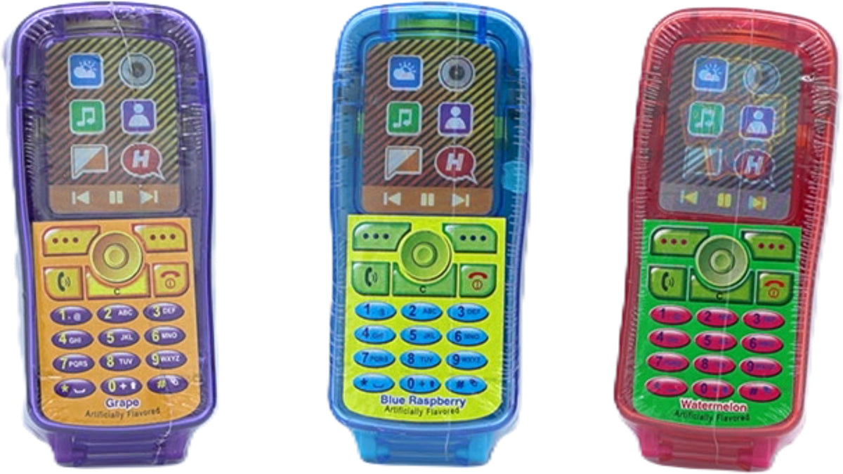 Sucette Téléphone Clapet 30g. Saveurs assorties