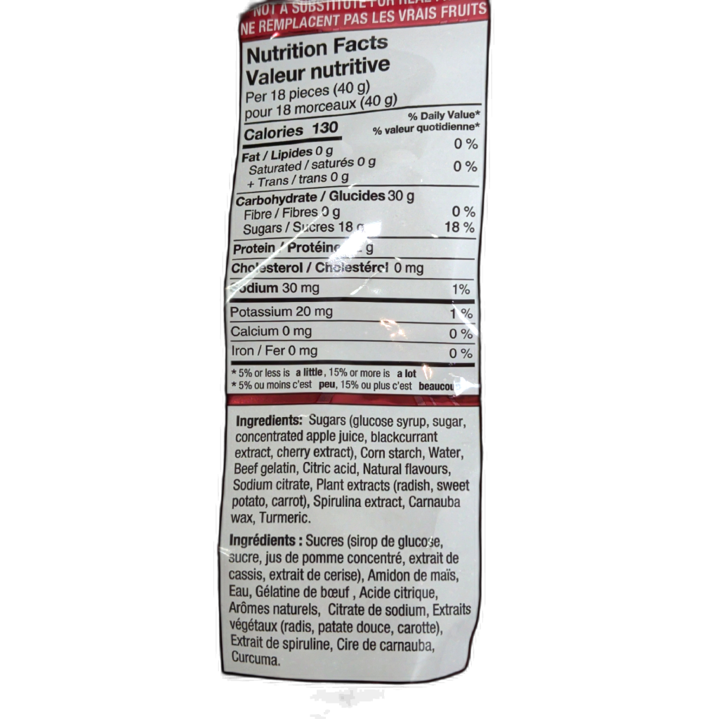 Jell-o Fruit Snacks Mxed Flavours 120g.