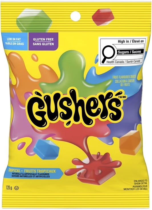 Gushers Tropical Fruit Flavored Snacks 120g.
