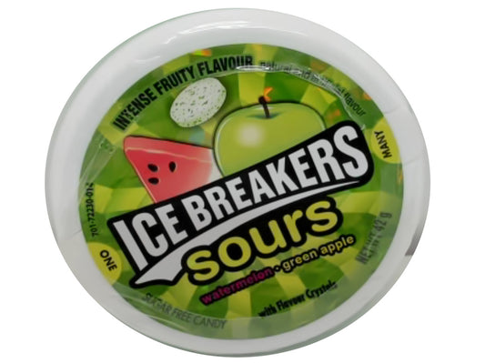 Ice Breakers Sours Mints Watermelon Green Apple 42g. Sugar Free
