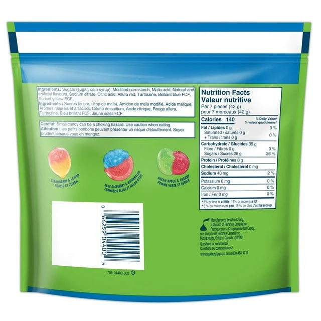 Jolly Ranchers Gummies Sours 2 Flavours In 1 355g. Sharing Pack