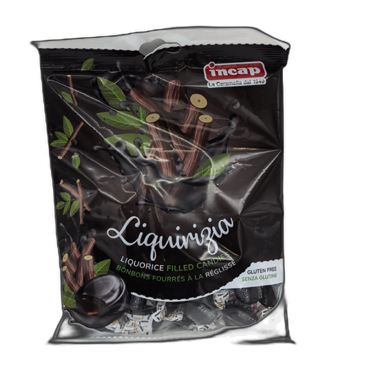 Liquorice Filled Candies 200g. Incap
