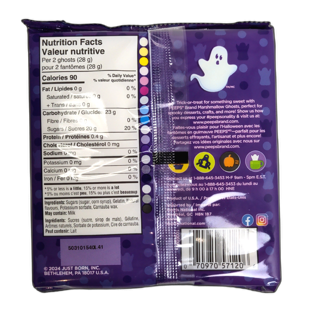 Marshmallow Peeps Ghosts 6pk. 85g.