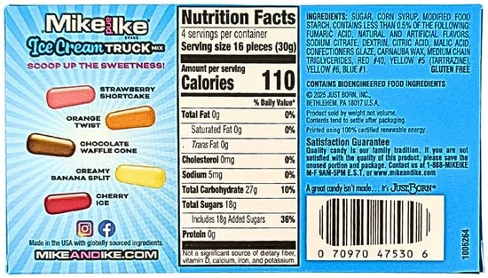 Mike And Ike Ice Cream Truck Mix Candy 120g. - Additional View