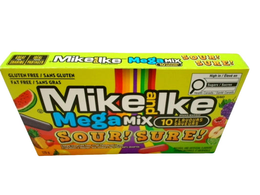 Mike And Ike Mega Sour Mix Candy 120g.