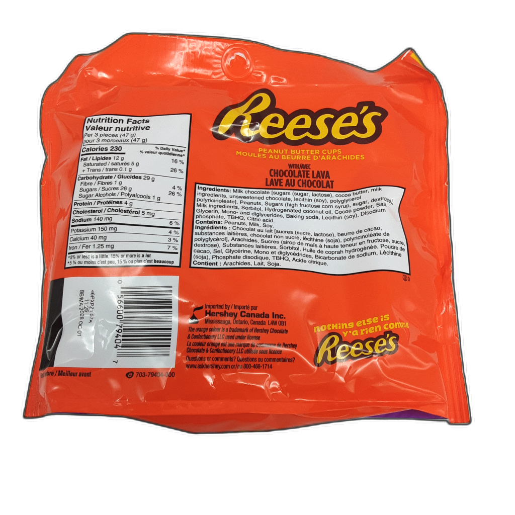 Reese's Peanut Butter Cups w/Chocolate Lava 170g.