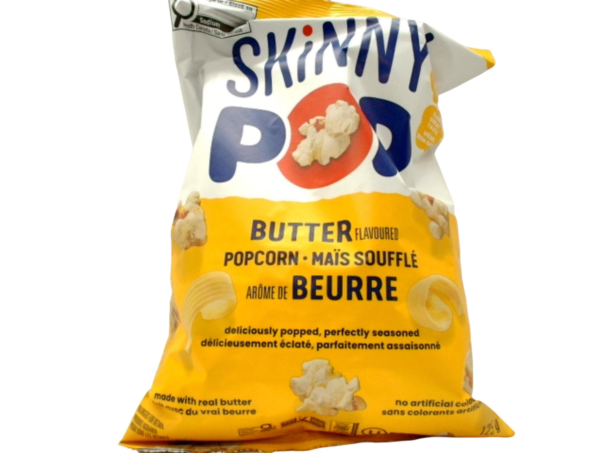 Skinny Pop Popcorn Butter Flavour 125g.