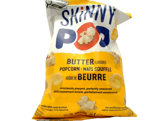 Skinny Pop Popcorn Butter Flavour 125g.
