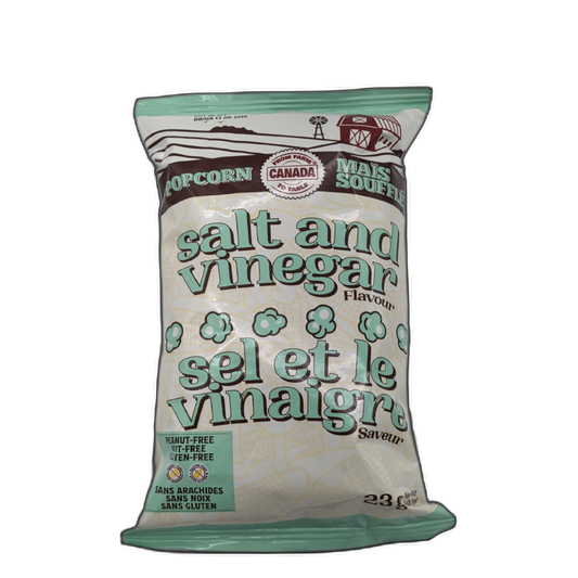 Popcorn Salt & Vinegar Flavour 23g. Farm To Table Canada