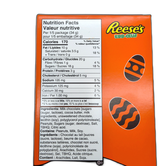 Reese's Milk Chocolate & Peanut Butter Egg 170g. - Additional View