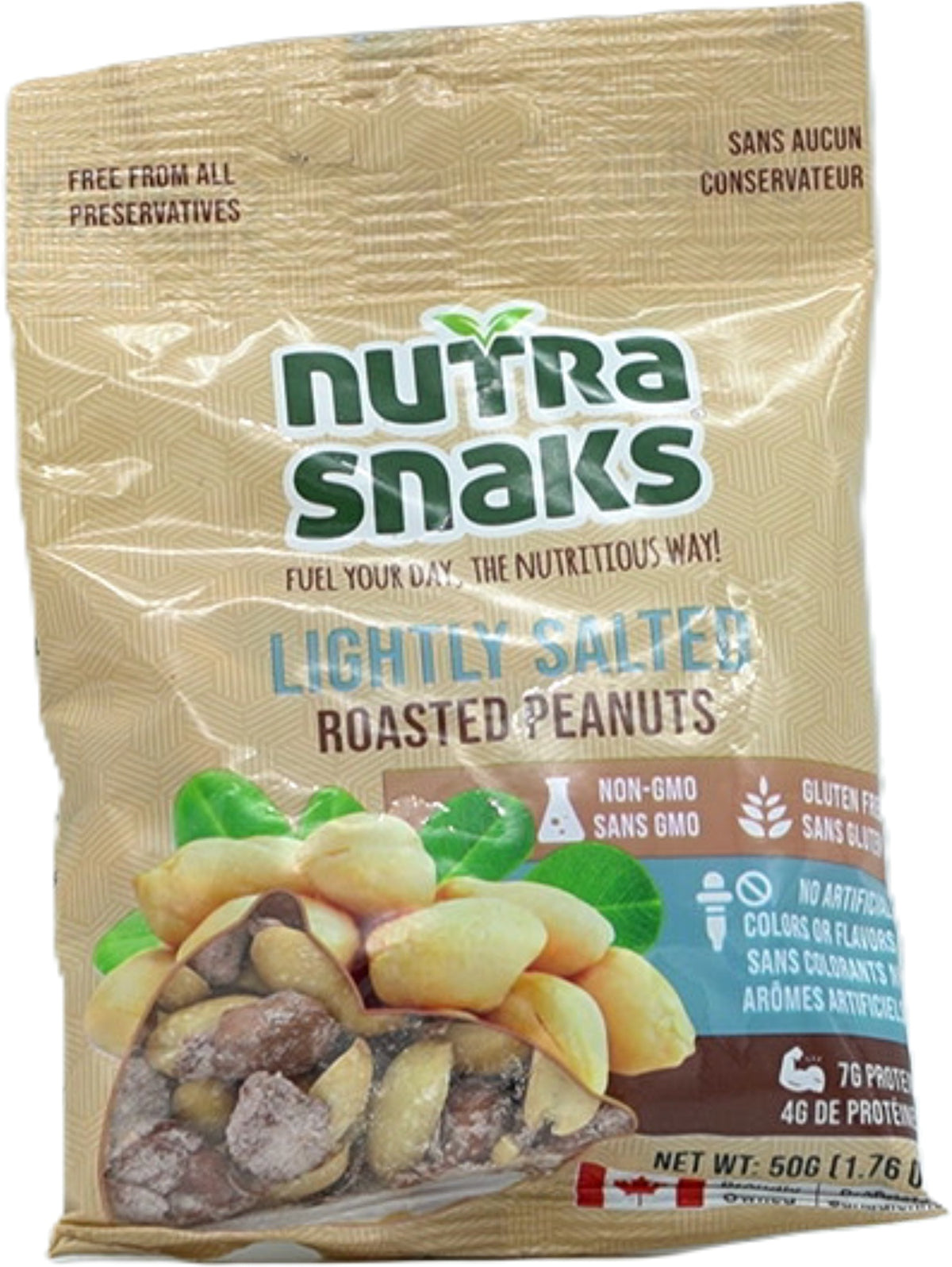 Roasted Peanuts Lightly Salted 50g. Nutra Snaks