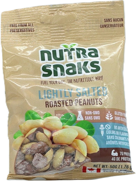 Roasted Peanuts Lightly Salted 50g. Nutra Snaks