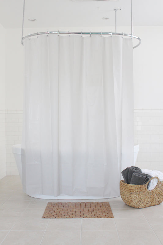 Peva Shower Curtain 70" X 72" Motto White Splash Home