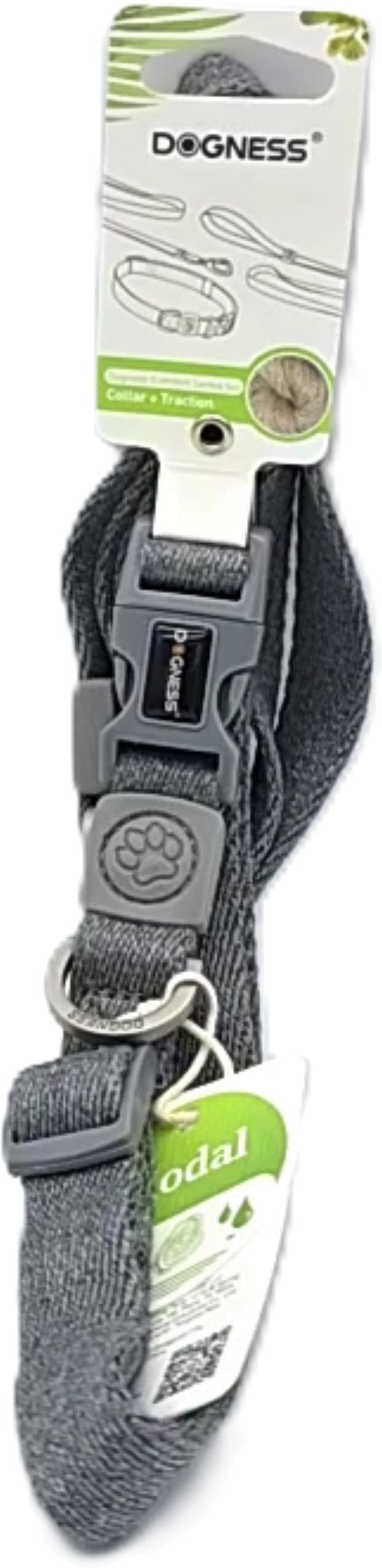 Dog Collar & Traction Grey Size Large Dogness