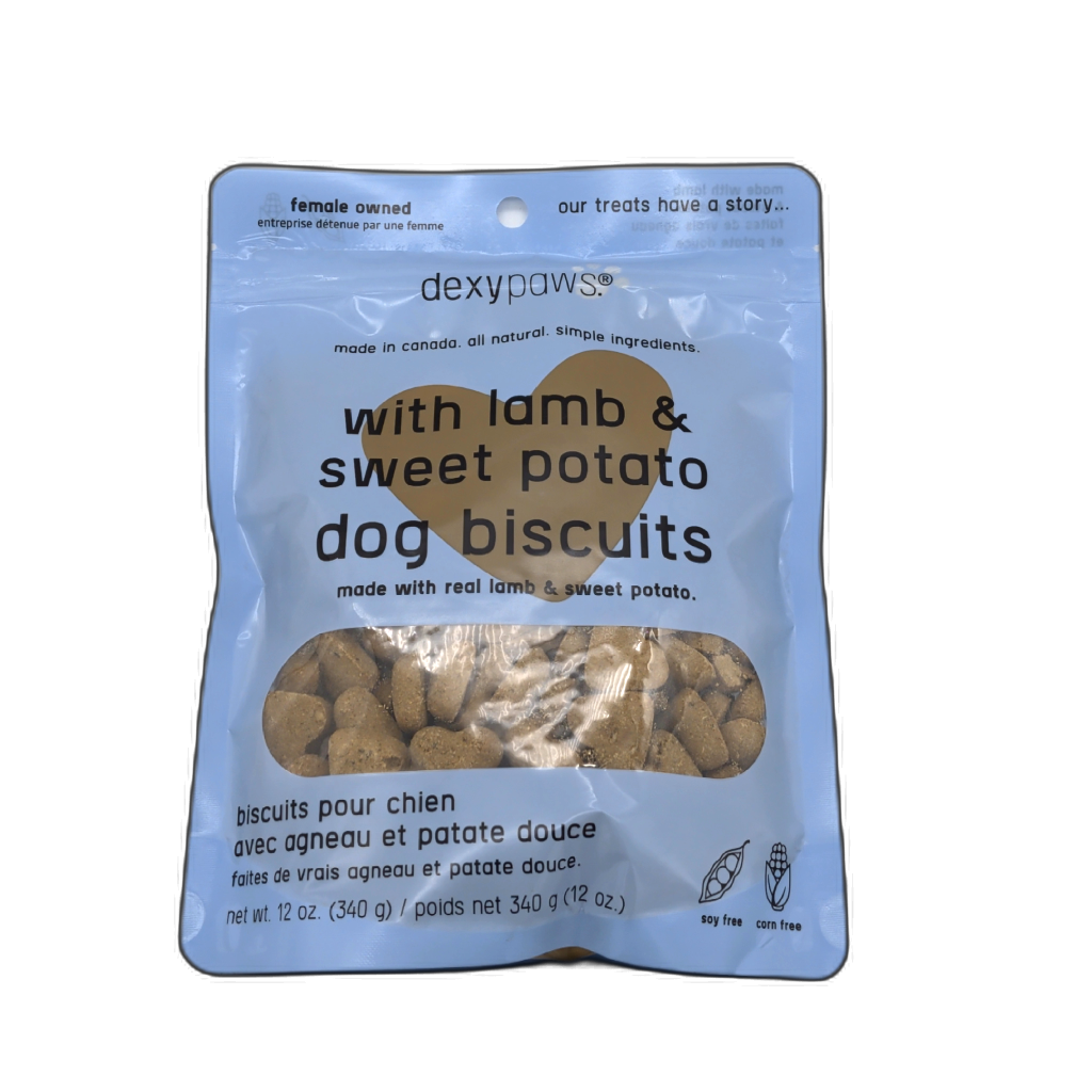 Dexypaws Dog Biscuits Lamb & Sweet Potato 340g.