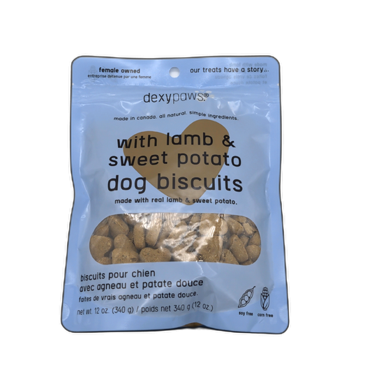 Dexypaws Dog Biscuits Lamb & Sweet Potato 340g.