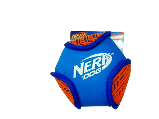 Dog Toy 6" Squeaker Force Grip Hex Ball Nerf Dog