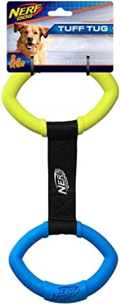 Dog Toy Tuff Tug Rings w/Strap Nerf Dog