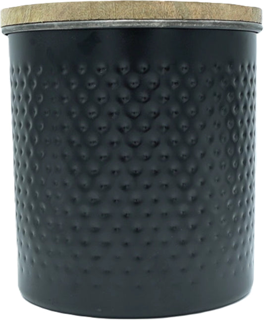 Large Treat Container Black w/Wood Lid Nourish Bowls