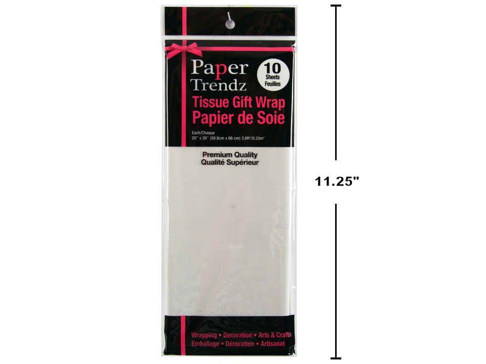 Papier de Soie d'Emballage Blanc 10 feuilles 20x26 50,8x66cm