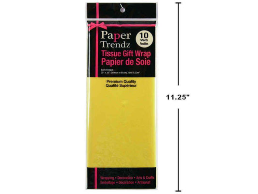 Tissue Paper Wrapping Yellow 10pc.20x26"