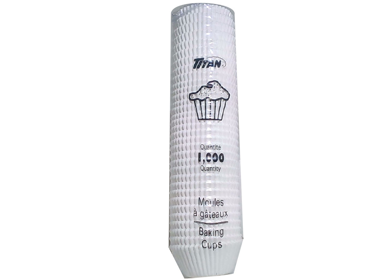 Baking Cups 1000pk. White Titan